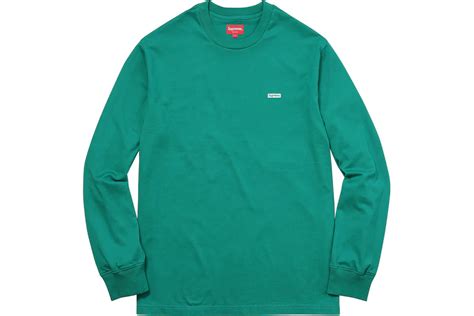 metallic box logo tee|Supreme Metallic Box Logo L/S Tee Teal Men's .